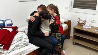 Watch: Long-awaited hug between mother and her daughters after 51 days in Hamas captivity