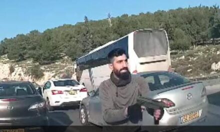Watch footage of West Bank terrorist shooting Israeli drivers stuck in traffic jam